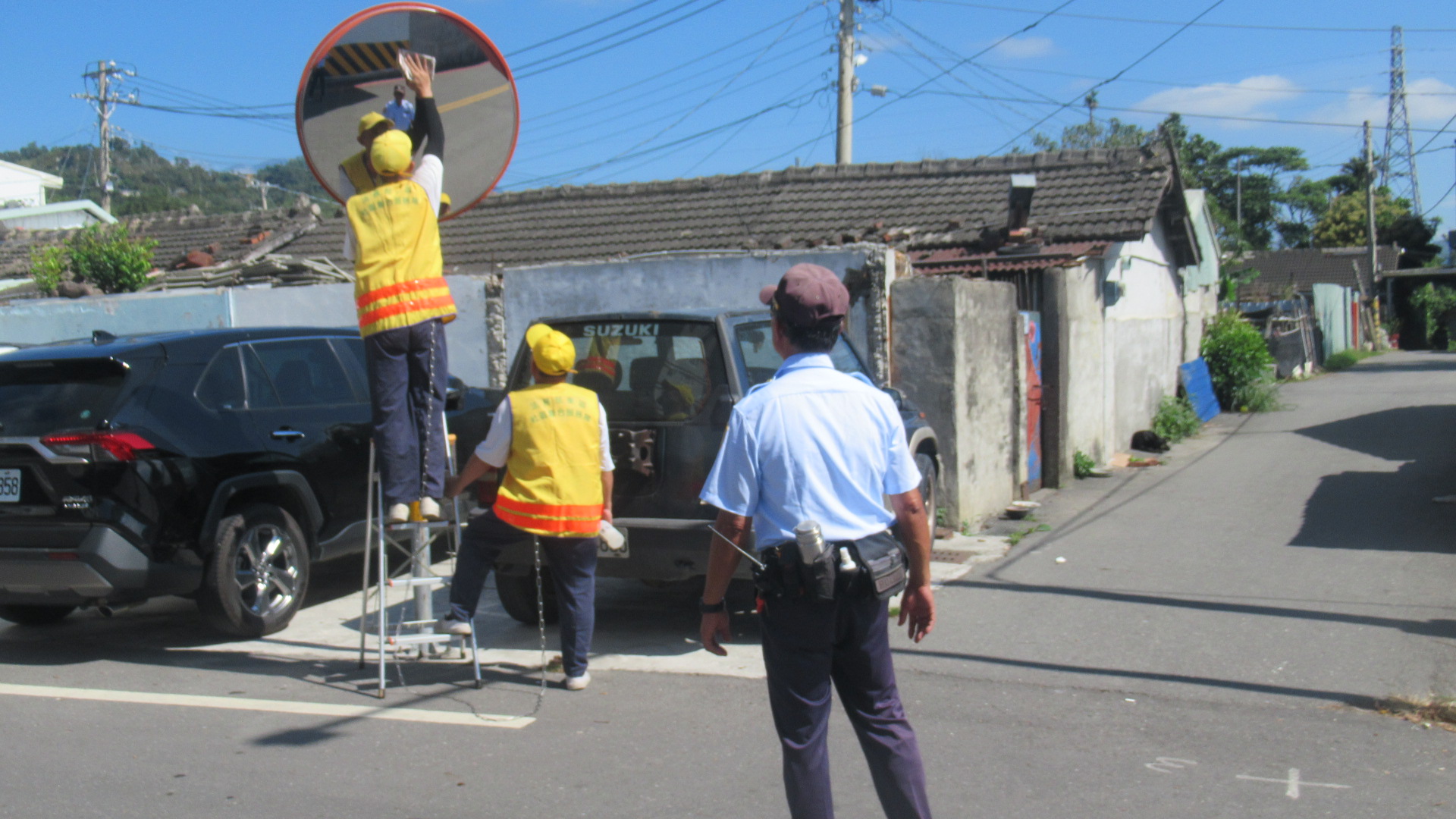Our staff initiated sanitizing the environment in the nearby community