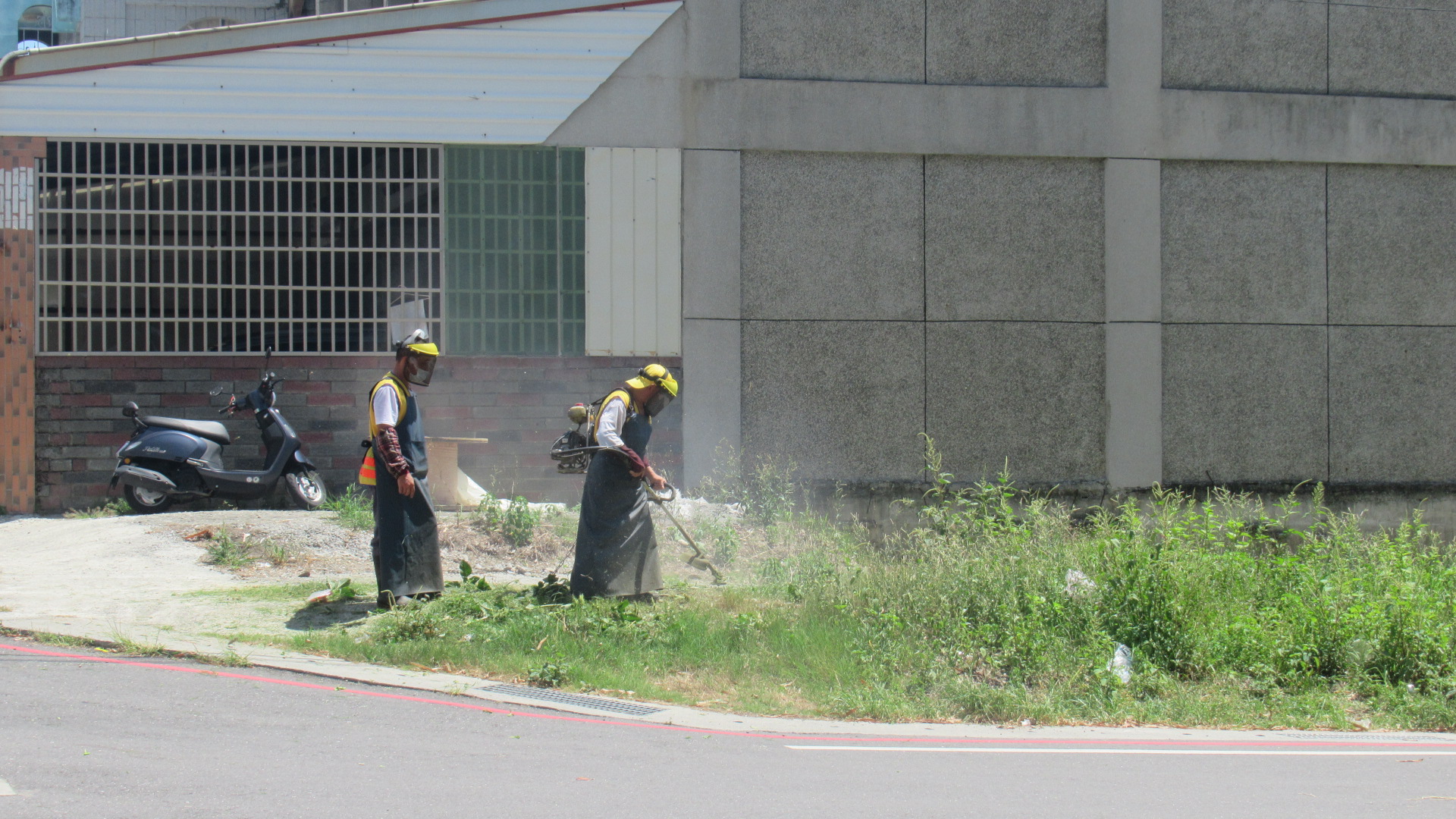 Our staff initiated sanitizing the environment in the nearby community