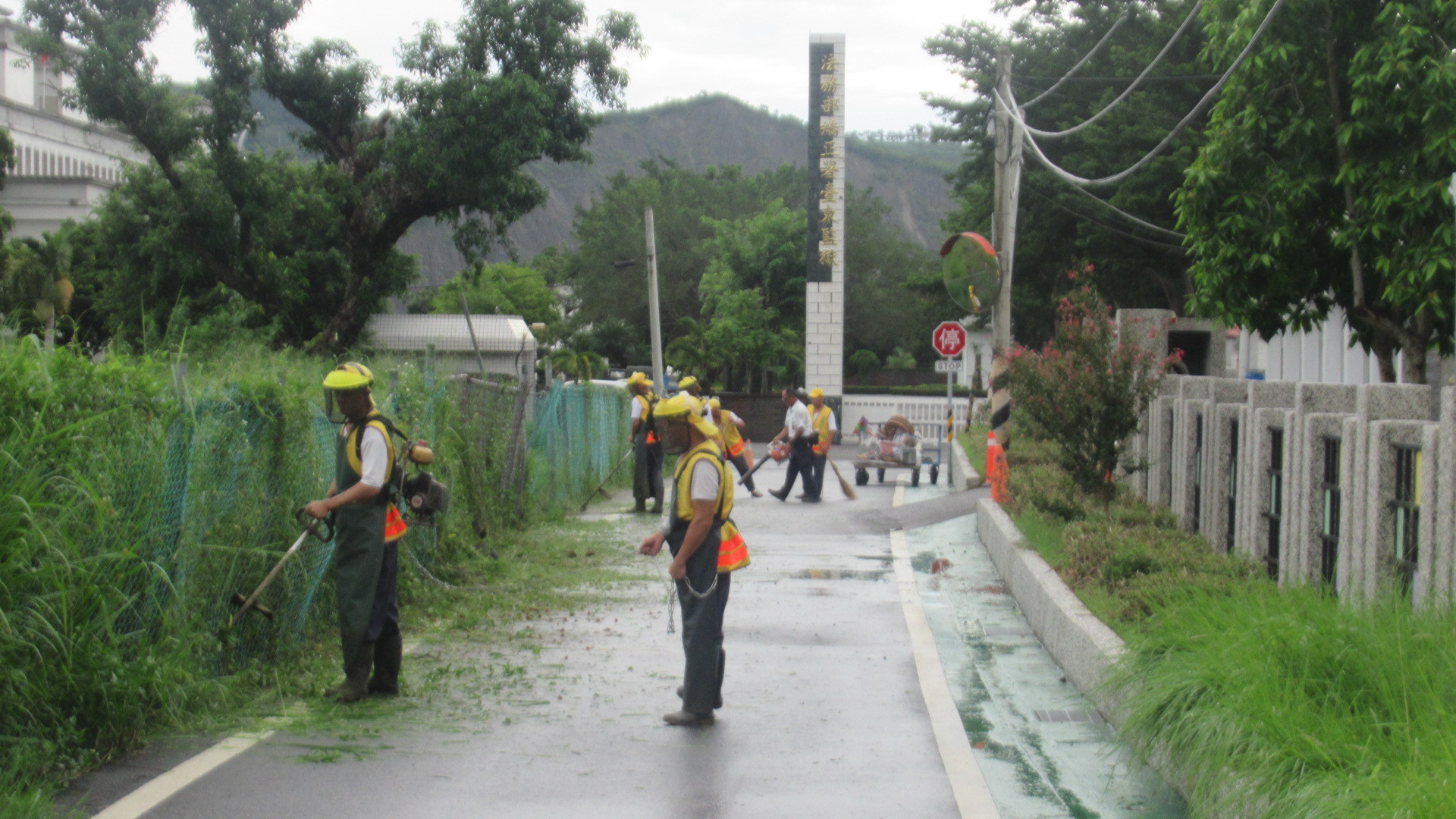 Our staff initiated sanitizing the environment in the nearby community